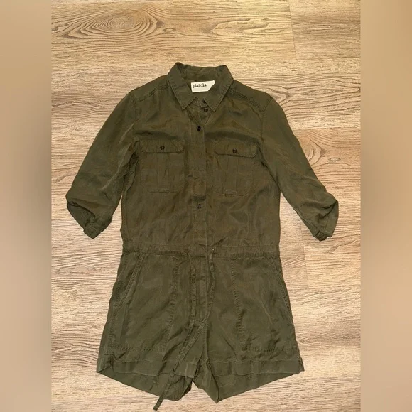pistola Olive Green Utility Jacket-Style Jumpsuit - Picture 1 of 3